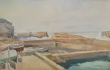 Le bassin de radoub by Georges Conrad, Aquarelle, sold Jun 2025