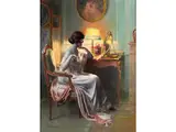 Die Jadeperlen by Delphin Enjolras, oil on canvas, offered Jun 2024