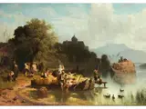Das Ende der Kornernte by Julius Noerr, oil on canvas, sold Mar 2024