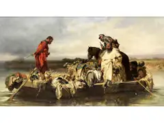 Beutezug am Chiemsee by Julius Noerr, oil on canvas, offered Apr 2020