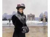 Winterspaziergang in Paris by Louise Abbéma, oil on canvas, sold Dec 2021