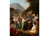 Die Predigt des Heiligen Johannes Baptist by Jules-Claude Ziegler, oil on canvas, offered Jun 2016
