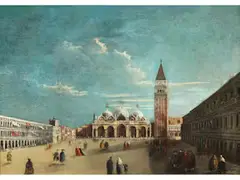 Venedig, Piazza san Marco by Giacomo Guardi, oil on canvas, offered Apr 2022