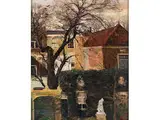 Blick in Einen Hinterhof (gezicht op de Achterkanten van Huizen) by Louis Apol, 1850 Den Haag - 1936 Den Haag, oil on canvas, offered Apr 2016