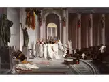 Der tod des Caesar by Jean-Léon Gérôme, oil on canvas, sold Mar 2025