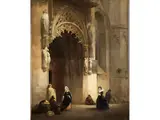 Ansicht Eines Portals der Kirche st. Sebald in Nürnberg by Bernard Neyt, oil on canvas, sold Mar 2024
