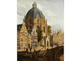 Holländische Stadtansicht by Jan Hendrik Verheijen, oil on panel, sold Sep 2020