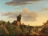 Landschaft mit Ruine by Jean-louis Demarne, oil on panel, offered Sep 2025
