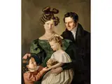 Portrait Einer Familie by Giuseppe Tominz, oil on canvas, sold Dec 2025