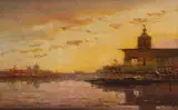 Venice, Grand Canal by Henri Duvieux, oil on board, sold Oct 2022