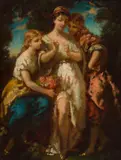 Narcisse Virgile Diaz De La Peña, Three Beauties