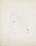 Profil de jeune femme by Léonard-Tsuguharu Foujita, 1930, ink on paper, sold Oct 2022