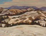 Laurentian Hills at Ste. Adele Que. by A. Y. Jackson, oil on board, sold Oct 2022