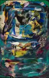 Sans titre by Marcelle Ferron, 1972, oil on paper on canvas, sold Sep 2022