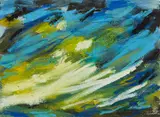Untitled by Rita Letendre, 1991, pastel and gouache on paper, sold Sep 2022