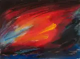 Untitled by Rita Letendre, 1999, gouache and pastel on paper, sold Sep 2022