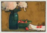 Two Strangers Talking About Martha Stewart's Garden by Rachel Berman, 1996, mixed media on paper, sold Sep 2022