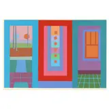 Door, Painting, Window by George Bireline, Serigraph in colors, sold Jan 2025
