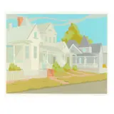 October Sunlight on Second Street by Claude Howell, Serigraph in colors, sold Jan 2025