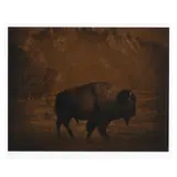 Buffalo / Tetons, Wyoming by Jack Spencer, Archival pigment print with mixed media glaze, sold Jan 2025