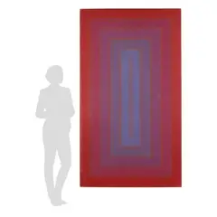 Red to Blue Portal by Richard Anuszkiewicz, Screenprint on Masonite, sold Jan 2025