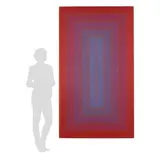 Red to Blue Portal by Richard Anuszkiewicz, Screenprint on Masonite, sold Jan 2025