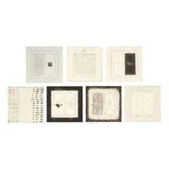 Burial Mound (Complete Suite of Seven Works) by Pat Steir, Each an etching in sepia on HMP handmade paper, sold Jan 2025