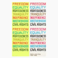 Freedom, Equality, Righteousness by Peter Gee, Silkscreen print in colors, sold Jan 2025