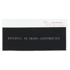 Baseball is Drama Constructed by Neil Jenney, Serigraph on gessoed canvas, sold Jan 2025