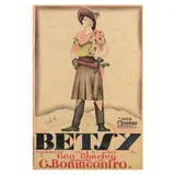 Betsy by Pascal Bastia, Lithographic poster in colors, sold Jan 2025