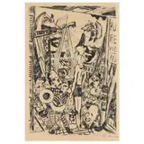 Der Grosse Mann (The Tall Man) by Max Beckmann, Drypoint etching, sold Jan 2025