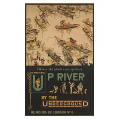 Up River by Tony Sarg, Lithographic poster in colors, sold Jan 2025