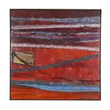 Untitled by George Kachergis, Oil and mixed media collage on canvas, sold Jan 2025