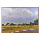 Untitled (Pastures Along a Country Road) by Henry Link, Acrylic on canvas, sold Jan 2025