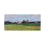 Untitled #4 (Pasture with Farmhouse) by Henry Link, Acrylic on paper, sold Jan 2025