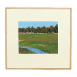 Untitled (Landscape with Creek) by Henry Link, Oil on paper, sold Jan 2025
