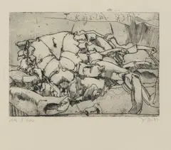 Ohne Titel by Horst Janssen, 1974, pencil, sold Jun 2020