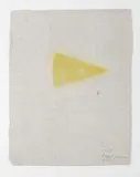 The last yellow triangle by Sergej Jensen, 2005, gouache, sold Jun 2020