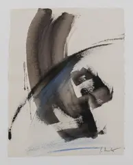 Ohne Titel (Abstrakte Komposition) by Jean Miotte, 1970, watercolor, sold Jun 2020