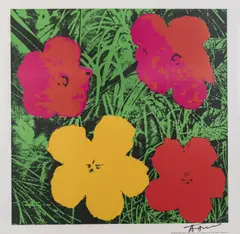 Flowers by Andy Warhol, 1970, screenprint, sold Jun 2020