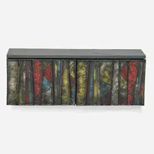 Deep Relief Wall Cabinet by Paul Evans, sold Jan 2017
