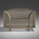 How High the Moon armchair by Shiro Kuramata, epoxy coated nickel-plated steel, sold Jan 2023