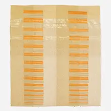 Textile sample by Maria Kipp, c. 1955, mixed media textile, sold Jan 2023