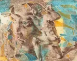 Bildnis mit Akt by Hans Erni, 1965, oil on canvas, sold Sep 2025