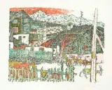 Bündner Bergdorf by Alois Carigiet, 1974, color lithograph, sold Sep 2025