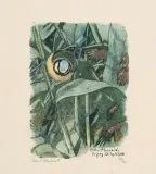 Vogel by Robert Hainard, 1964, color woodcut, sold Sep 2025