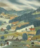Regenwetter im Appenzellerland by Albert Manser, 1986, oil, sold Sep 2025