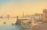 Hafen von Genua by Salomon Corrodi, 1864, watercolor, sold Sep 2025