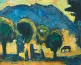 Am Brunnen by Carl Walter Liner, oil on board, sold Sep 2025