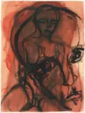 Figuren by Josef Felix Müller, 1987, oil on paper, sold Sep 2025